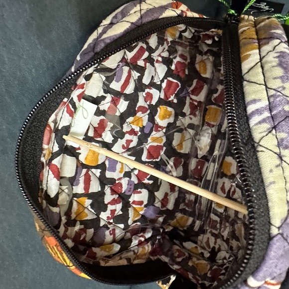 Vera Bradley "Painted Feathers" Cosmetic Bags & Flat Iron Case NWT & NWOT 3PCs - Picture 9 of 12